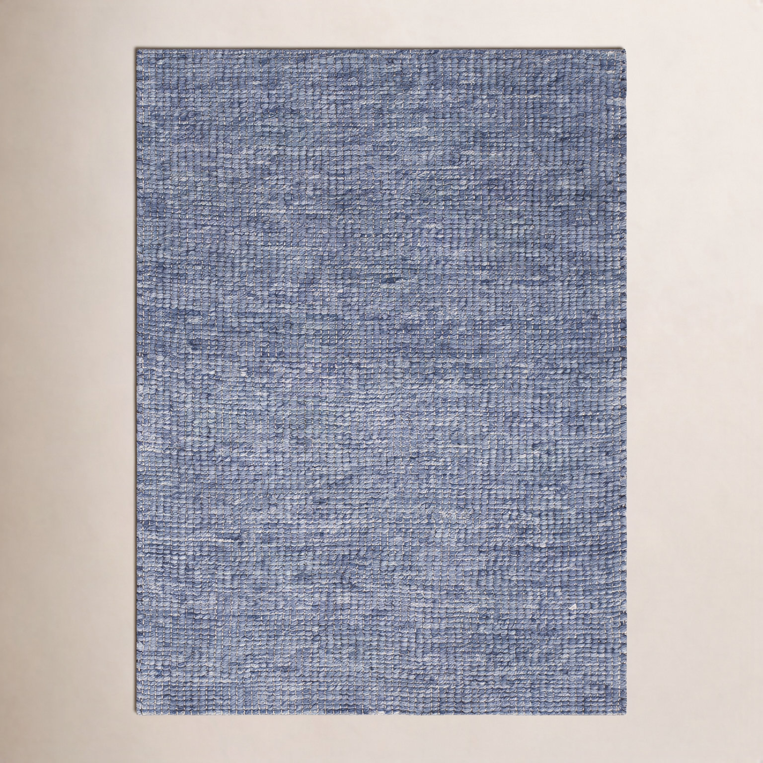 Sana Blue Hand-Woven Flatweave Rug, Rectangle 2' x 3'