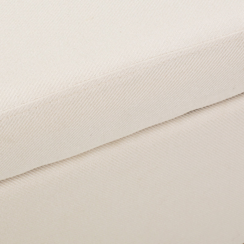 Banc de rangement rembourré Bluford, Beige/noir