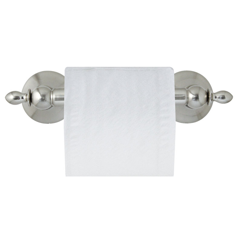 Porte-papier hygiénique avec rouleau Tajik, Nickel satiné