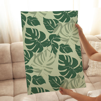 «Botanical Monstera Leaves Leaf», motif d'art bohémien sans cadre IV