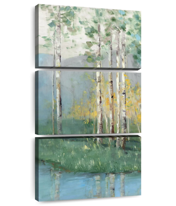 Birch Reflections IV, 27" H x 12" W
