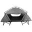 Lit de camp double Kamp-Rite, polyvalent et portable pour 2 campeurs, gris