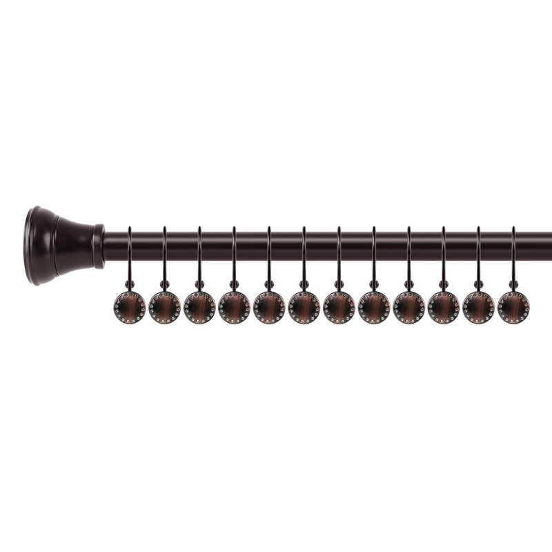 Oil Rubbed Bronze Zinc Double Shower Curtain Hooks