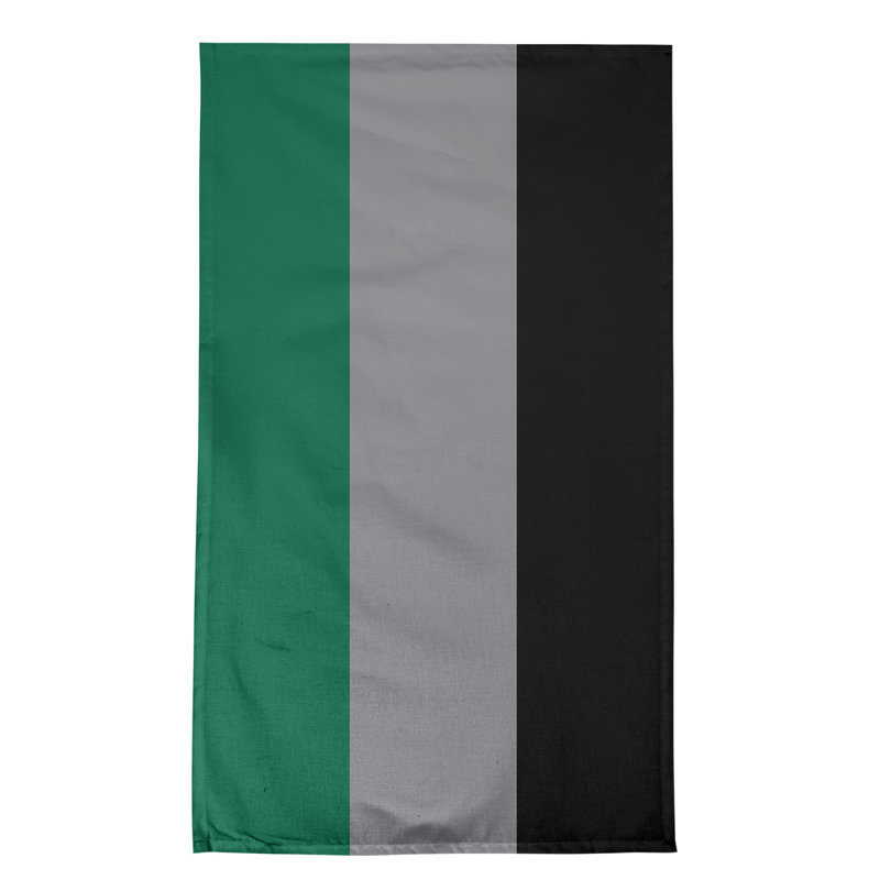 Anaheim Stripe Tea Towel Kitchen Towel, Poly Twill, Victory Green/Silver/Black