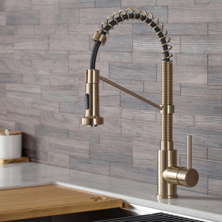KRAUS Bolden Commercial Style 2-Function Single Handle Pull Down Kitchen Faucet