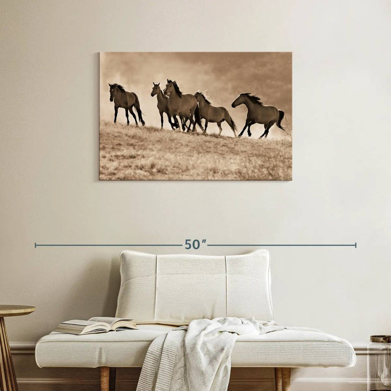 Brampt Kicking Dust, 24" H x 36" W