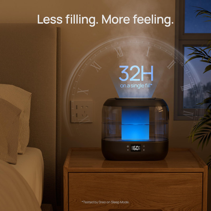 Smart Black and Clear Ultrasonic Humidifier with App Control
