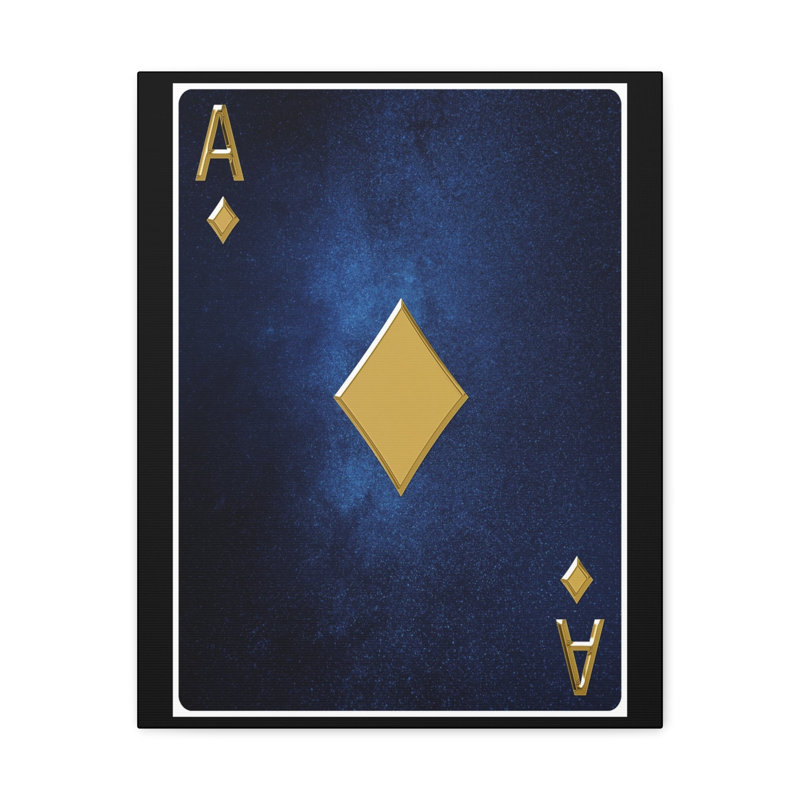Art mural sur toile Ace Of Diamonds Space, H 20 po x l 20 po