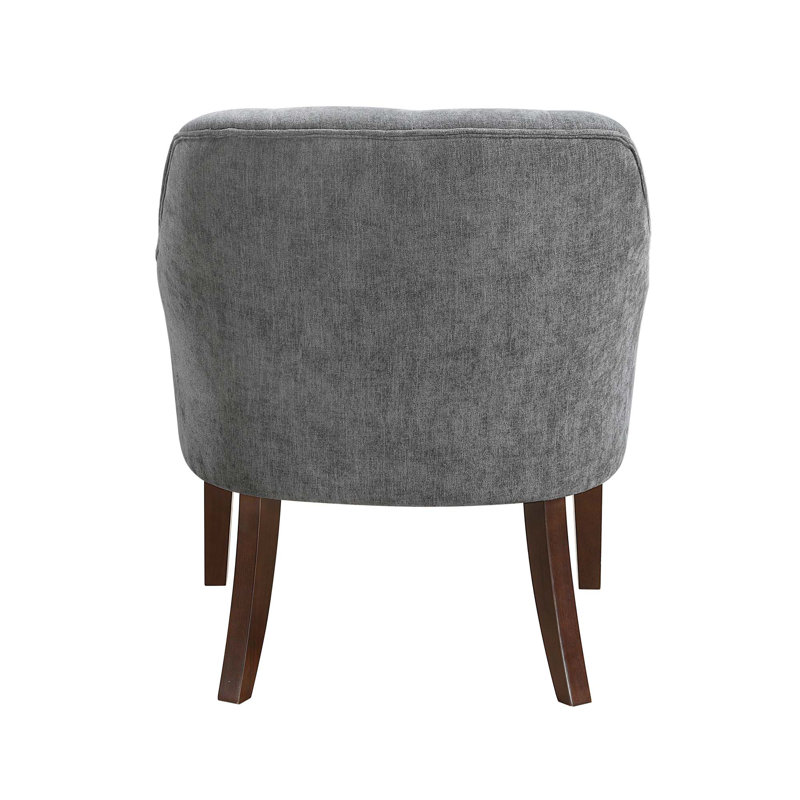 Fauteuil rembourré en tissu 1pc, Gris anthracite