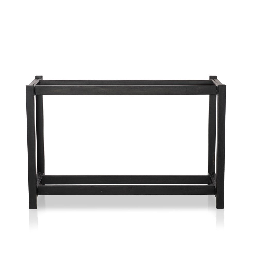 Dining Table, Polished Black Marble/Worn Black Mango, 36”H x 70”L x 26”W