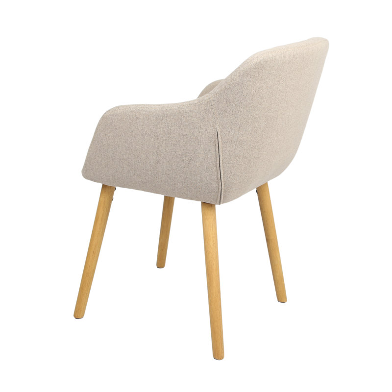 48 cm H Upholstered Armchair, Beige