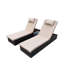 Tyndale 195cm Long Reclining Single Sun Lounger with Cushions and Table-411703436-411703437