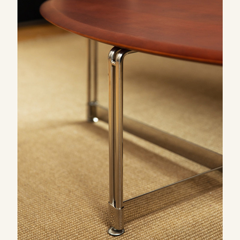 Table à thé ovale en acier inoxydable