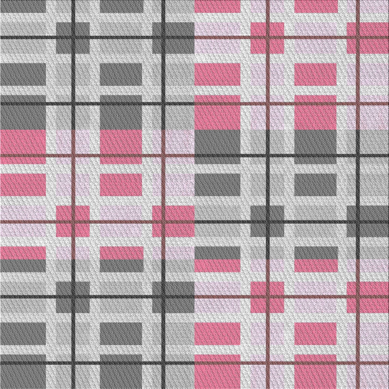 Tapis géométrique rose / gris Shamiera, Carré 6 pi