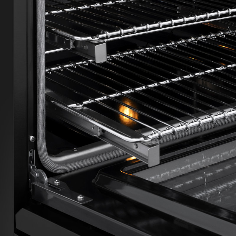ZLINE 30 in. Classic Gas Range with DuoPro Cooktop and Convection Oven in Black Stainless Steel, Black Stainless Steel