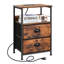 Nightstand With Charging Station End Side Tables With Storage Drawers