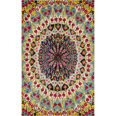Dimonetta Washable Ikat Indoor Rug