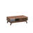 Rico 47.2" Mid-Century Coffee Table with Carved Cabinet and Open Shelf