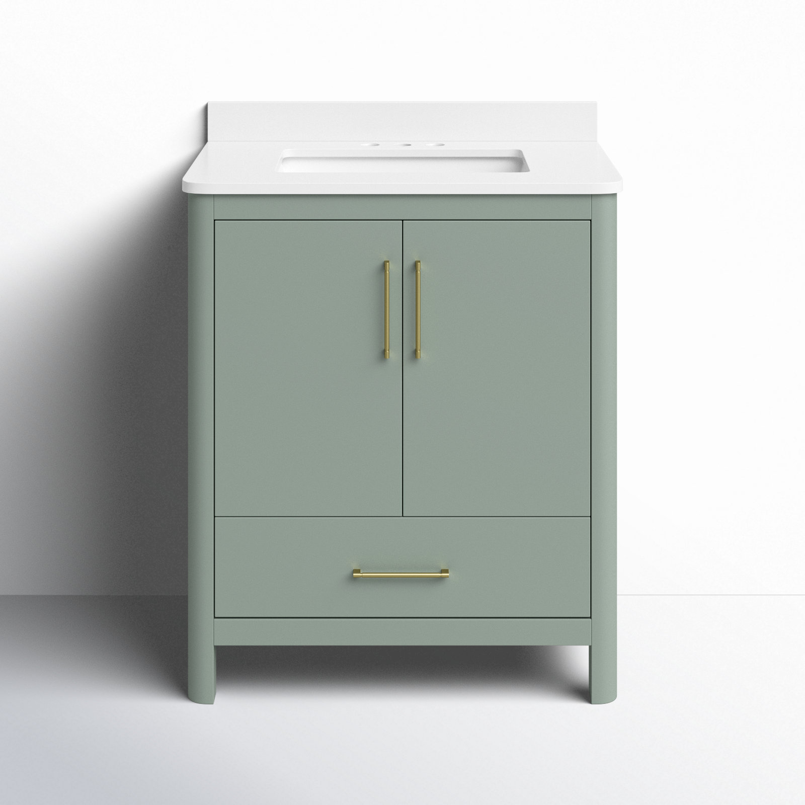 Austin 30 Single Bathroom Vanity with Top, Green