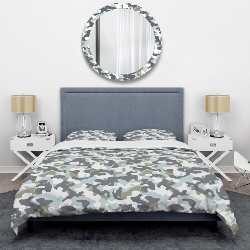 Winter Desert camouflage - Ensemble de housse de couette abstrait - Microfibre de polyester