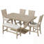 Ensemble de table de salle à manger en bois 6 pièces avec banc long et 4 chaises-234101176