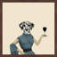 «Dalmatian Wine Snob», reproduction d'impression encadrée-21603292