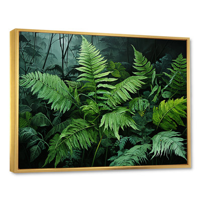 Fougères vertes émeraude II - décoration murale plantes