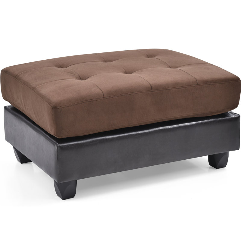 Repose-pieds contemporain élégant en chocolat