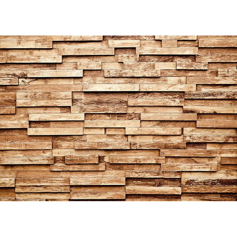 Murale pelez et collez - petites bandes de bois, L 57 po x L 41 po