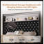 Cadre de lit doux en velours pour grand lit avec port USB et veilleuse, tête de lit de 52 po de hauteur avec décoration rivetée, lit plateforme à oreilles avec tablette de tête de lit, noir-35018448