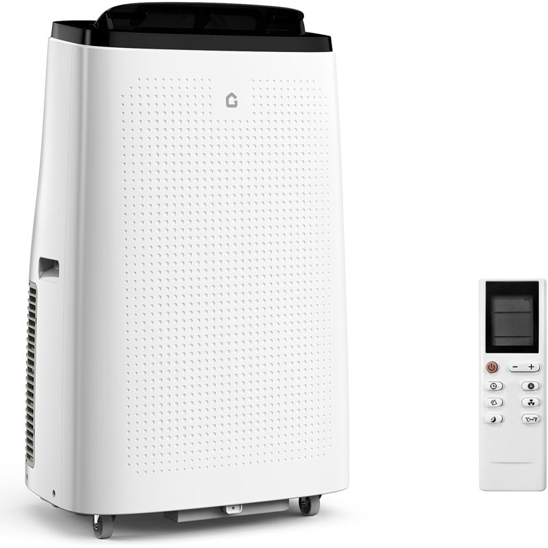 15000Btu Portable 850 Sq. Ft. 3-in-1 Room Air Conditioner with Cooling, Dehumidifier, Fan, Sleep Mode Floor AC Unit with Remote Control & Window Exhaust Hose Kit for Home