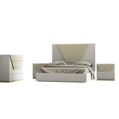 London Solid Wood Piece Bedroom Set