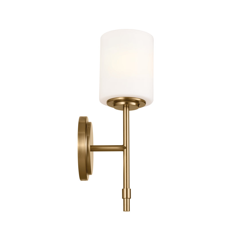 Ofeliya Armed Sconce, Brushed Natural Brass