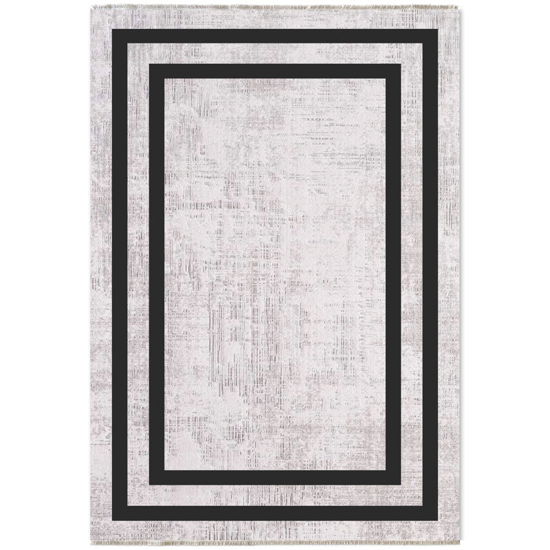 Tapis rectangulaire avec envers antidérapant Vipul, Tapis de couloir 3 pi 4 po x 8 pi 3 po
