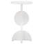 White Finish Mango Wood Abstract Side Table-145237360