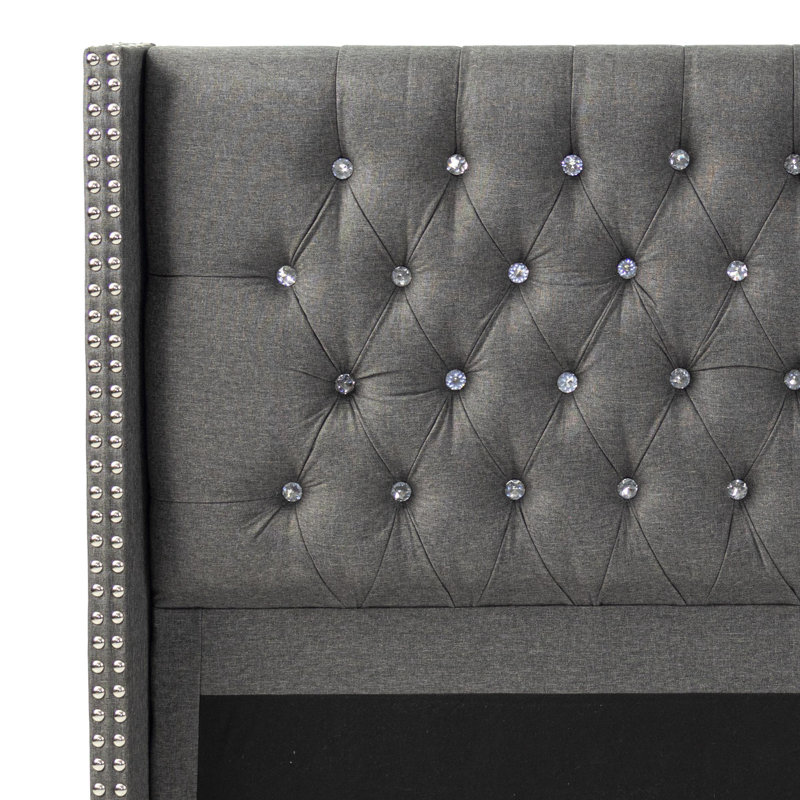 QUEEN BED in Blue Gray