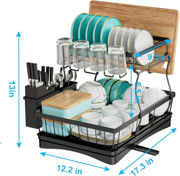 ColorLife 2 Tier Dish Rack