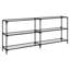Console Table With Glass Top Steel-588766934-588766930