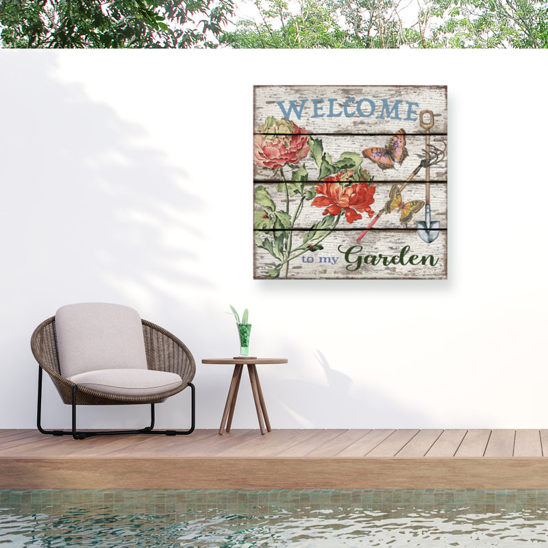 Toile d'extérieur Azayvion Jean Plout «Country Garden», H 24 po x l 24 po x P 1,5 po