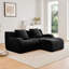Canapé modulaire en tissu avec repose-pieds Teddy, sans assemblage-355476417