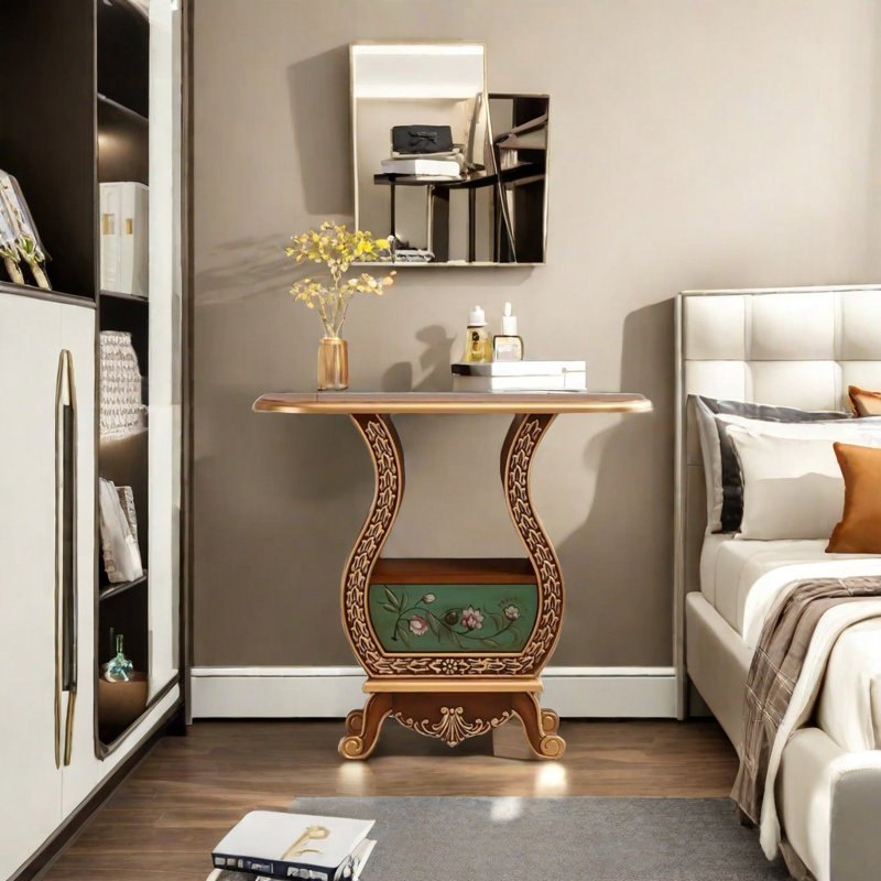 Commode d'appoint en bois massif Arthuro