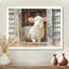 Portrait de vache et mouton à la grange II - vache, art mural-1431189943-1431189936-1431189947
