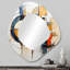 «Colorful Mid Century Abstract Fusion I - Mid-Century Modern Asymmetric Large Mirror», Miroir mural-107229584