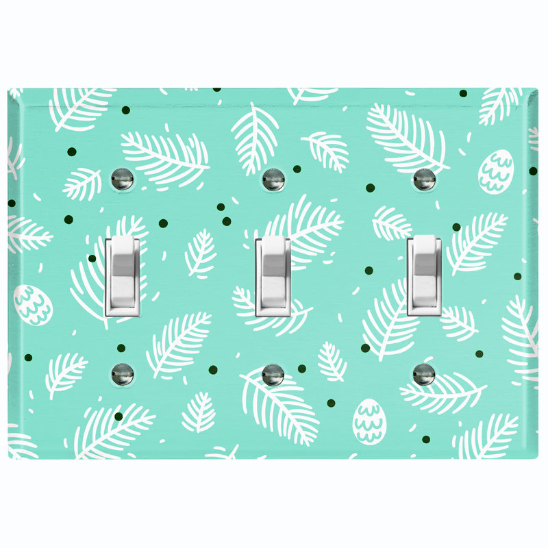 Patterned 3 - Gang Toggle Light Switch Standard Wall Plate