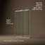 Porte de douche coulissante sans cadre Levity Plus, 77-9 / 16 po H 56-5 / 8 - 59-5 / 8 po L, avec verre transparent de 5/16 po d'épaisseur-71812656