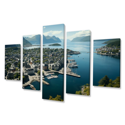 Allemagne, Alesund Essence Port City - Allemagne, art mural multipanel