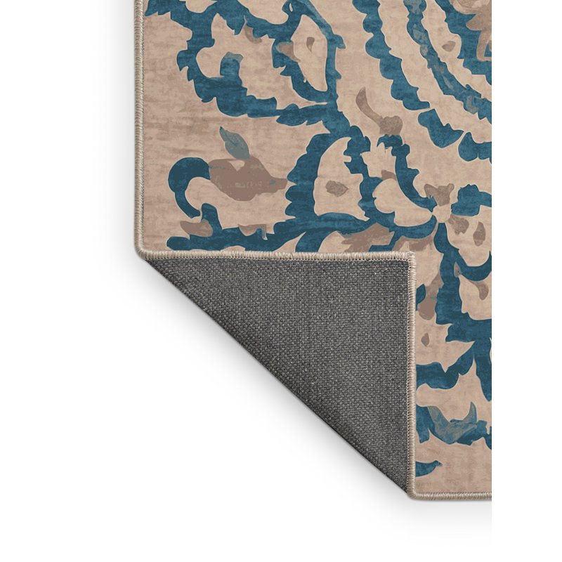 Tapis beige soyeux et moelleux, Rectangle 6 pi x 9 pi