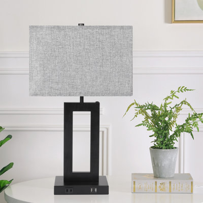 Lampe de table USB en métal Leanore