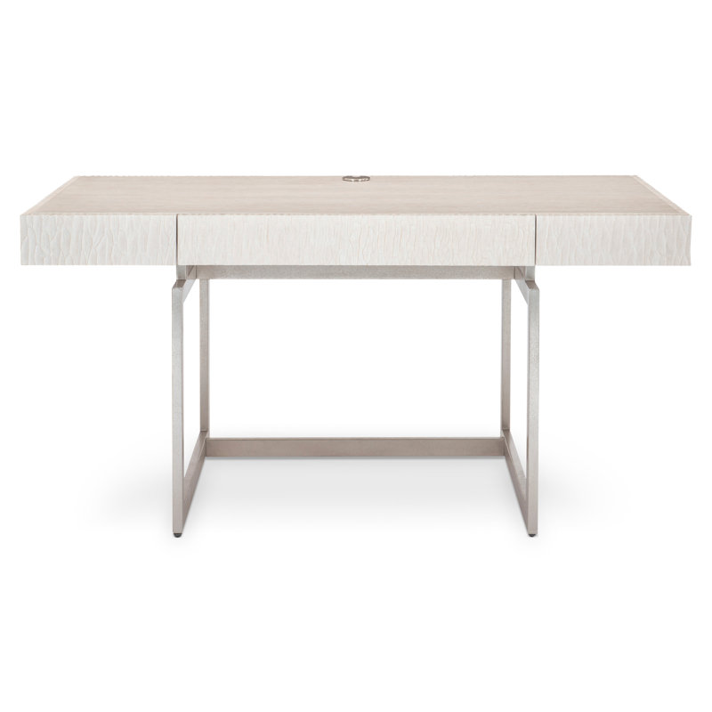 Alesio Metal Base Writing Desk with Power Outlet