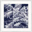 Transitional Leaf Composition On Navy 5 Print